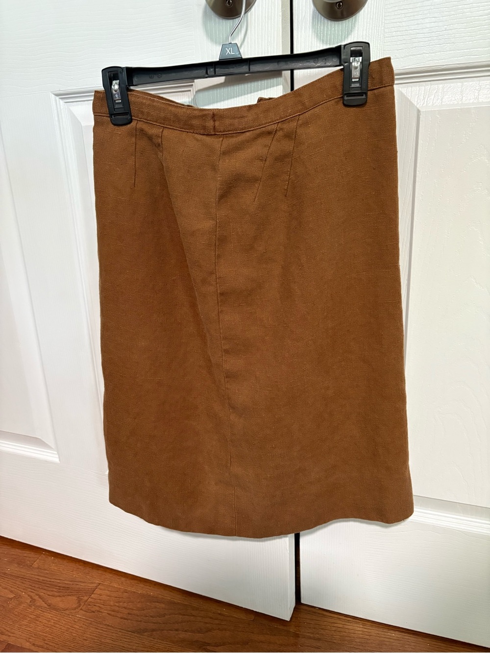 Vintage 1960s Davidow Linen Pencil Skirt Mid-Century Luxury High-Waist Size S/4